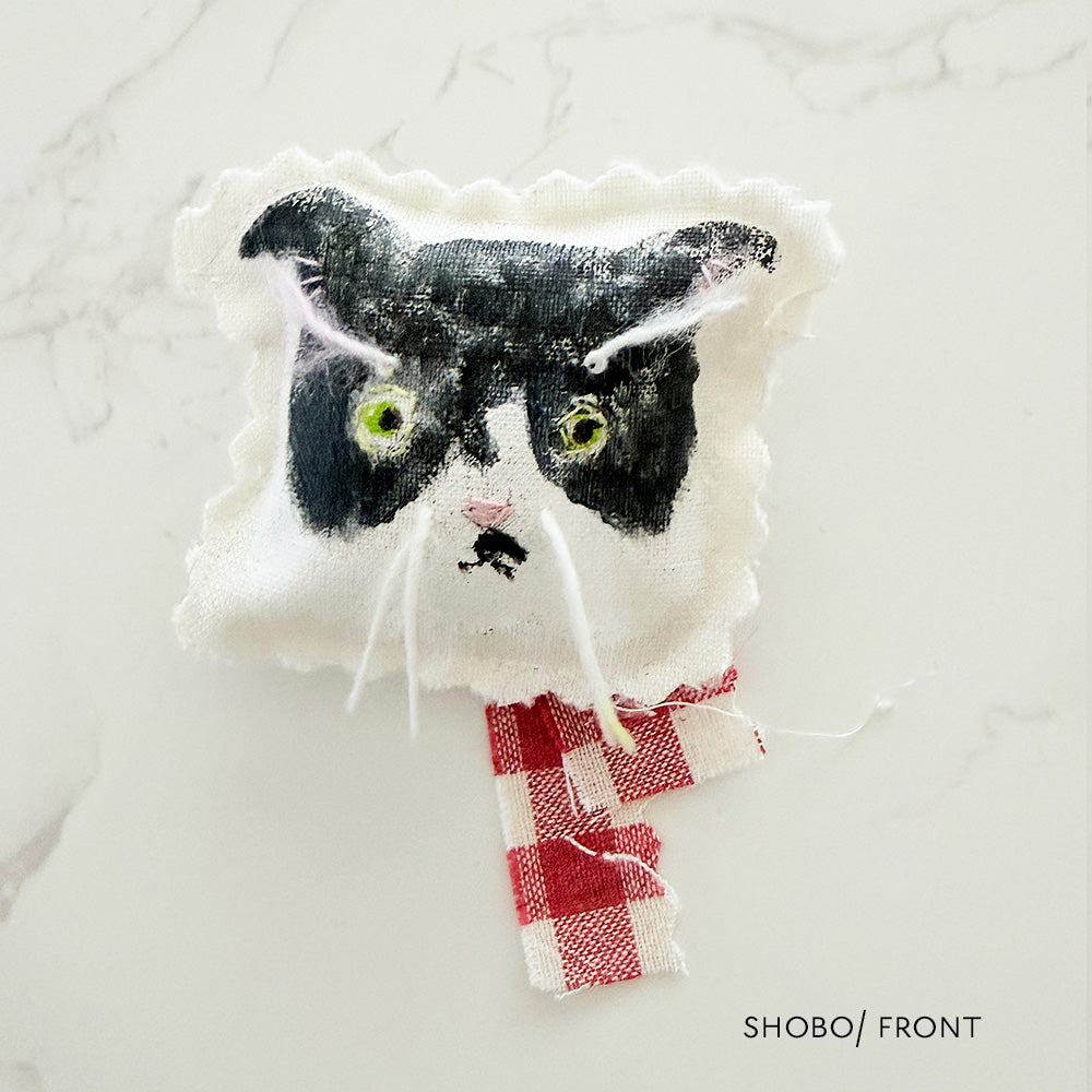 BLACK & WHITE CATS|ブローチ付きリバーシブル2WAYバッグ