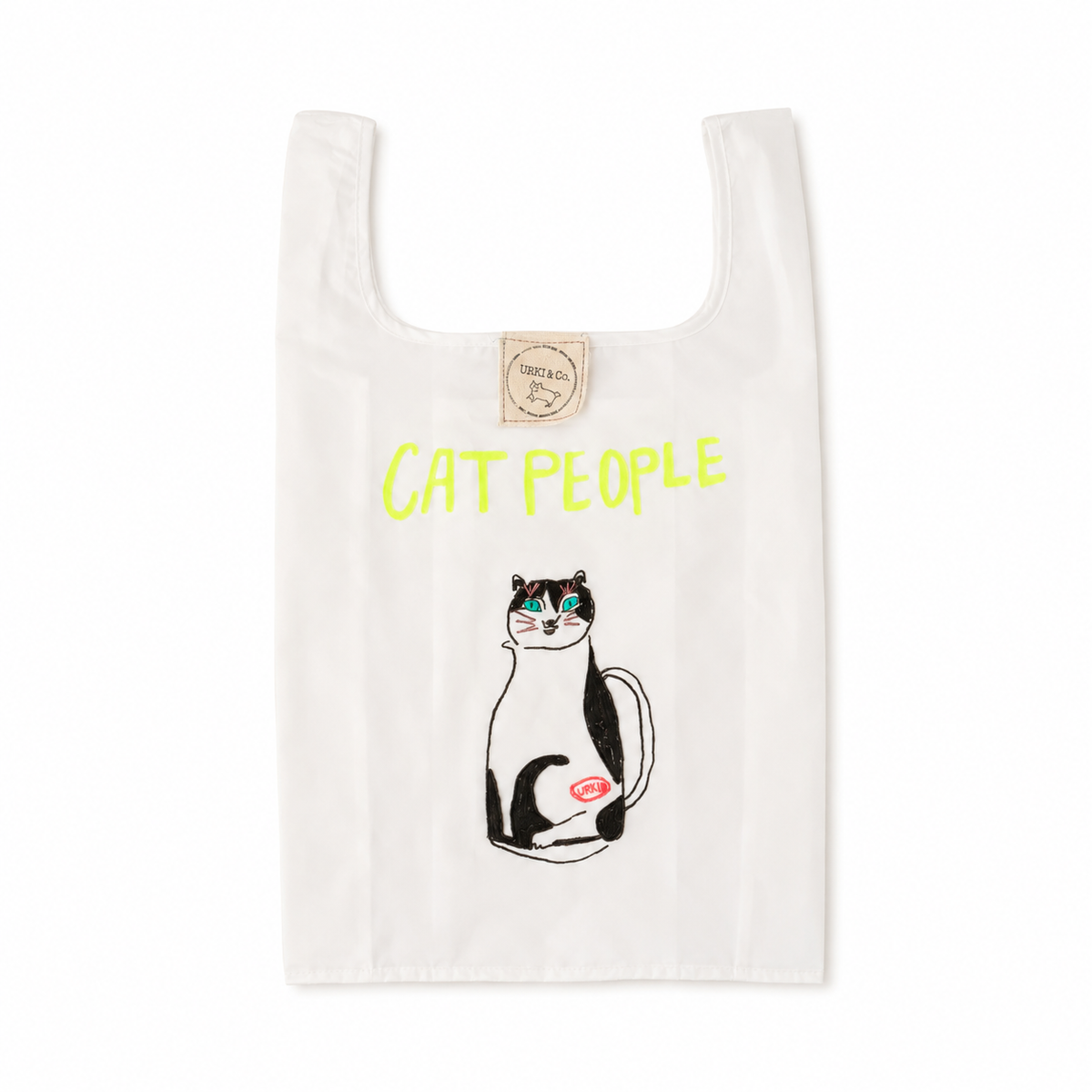 AT PEOPLE コンビニバッグ 猫ポット 手刺繍 一点もの UKIKI STORE