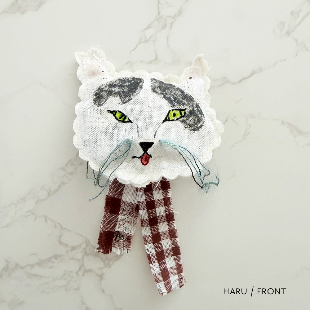 BLACK & WHITE CATS|ブローチ付きリバーシブル2WAYバッグ