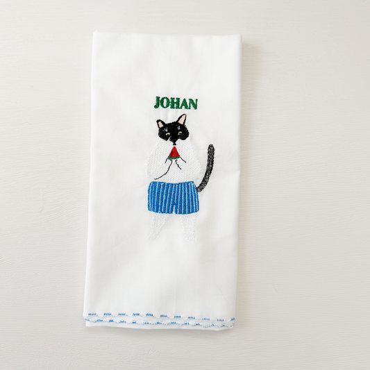 ヨハンの刺繍の手拭い
