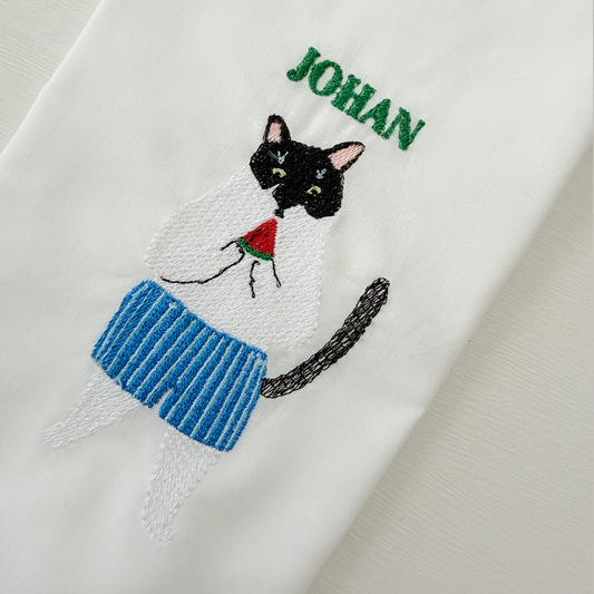 ヨハンの刺繍の手拭い