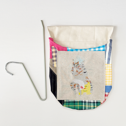 刺繍のウォールポケット｜SABONNE