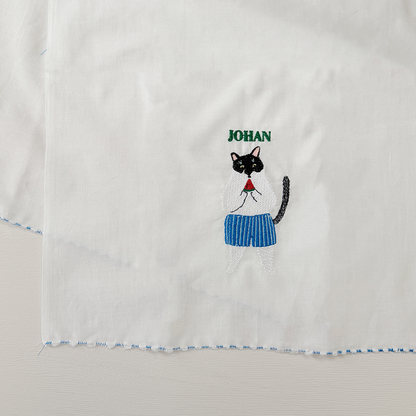 ヨハンの刺繍の手拭い
