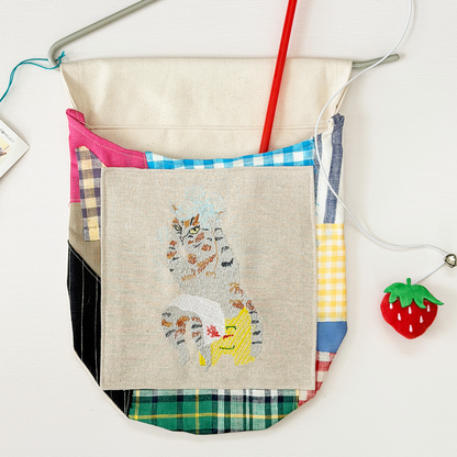 刺繍のウォールポケット｜SABONNE
