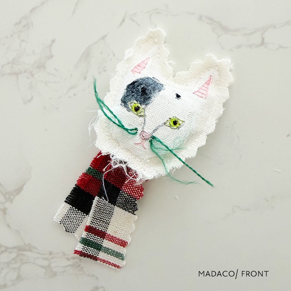 BLACK & WHITE CATS｜ブローチ付きリバーシブル2WAYバッグ
