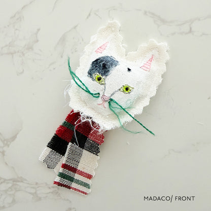 BLACK & WHITE CATS｜ブローチ付きリバーシブル2WAYバッグ